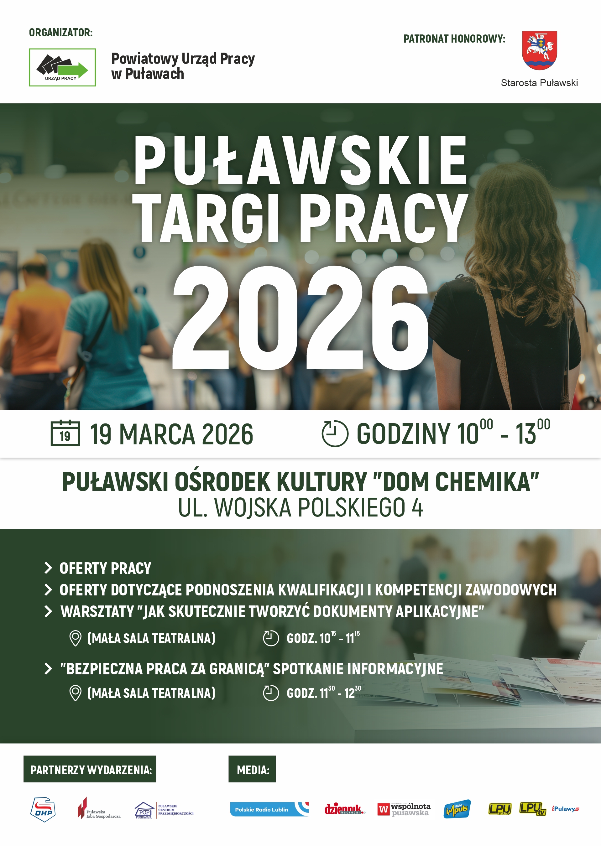 Puławskie Targi Pracy 2026 - Plakat